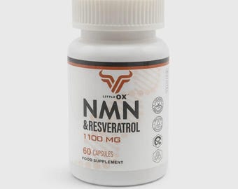 Little OX NMN-resveratrol 1100 mg capsules | Ontworpen door dokter | Anti-veroudering | 60
