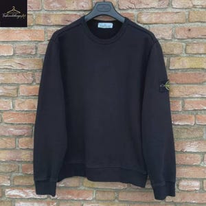Sudadera de cuello redondo estilo Stone Island con acabado a mano / Cómoda y elegante / Sudadera unisex