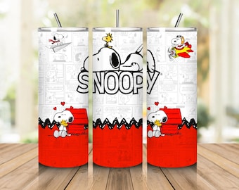 Diseño PNG de un cachorro durmiendo para vaso térmico, 20 oz, sublimación, descarga digital, diseño de vaso térmico recto y cónico.