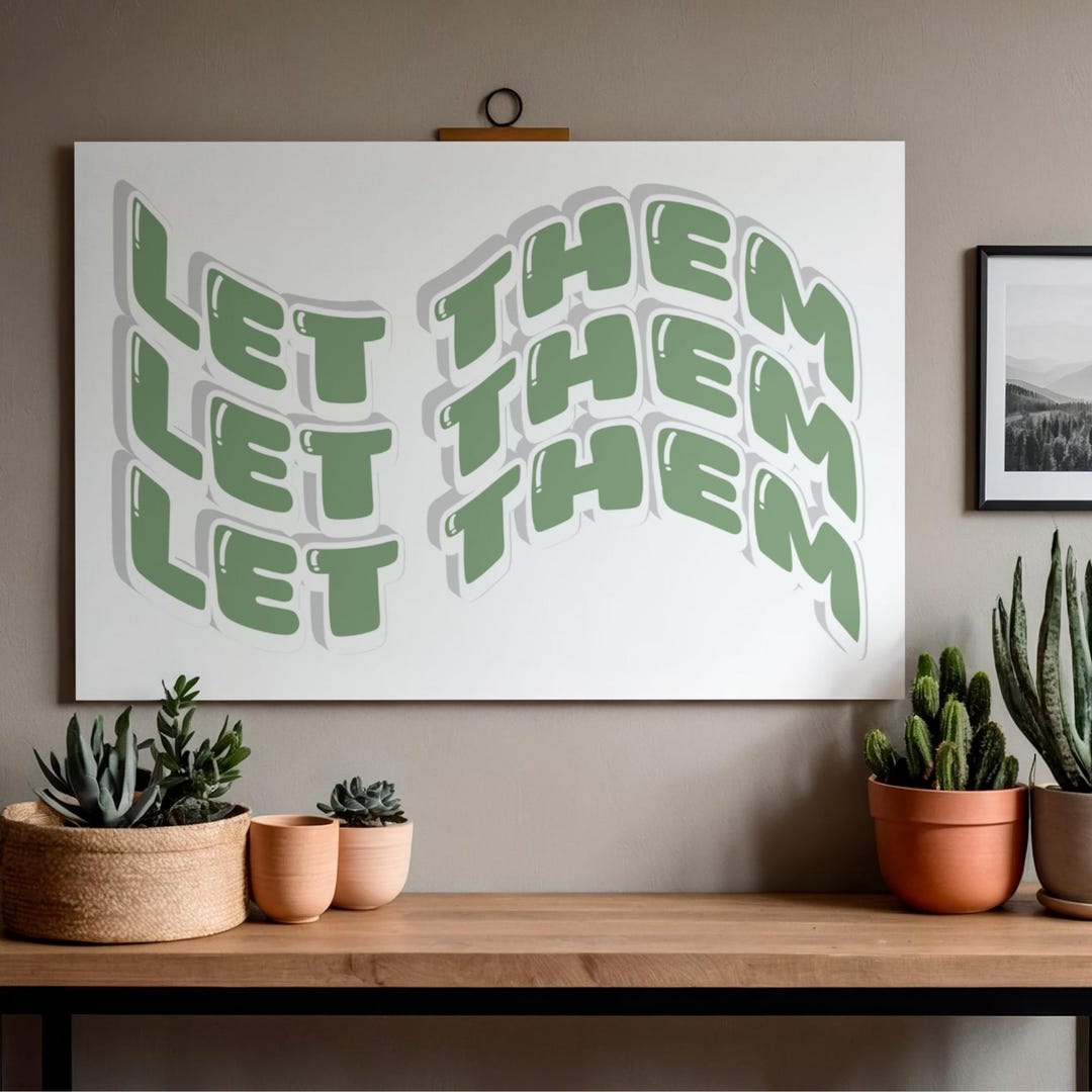 Let Them Theory Poster, Inspirational Printable Wall Art, Minimalist ...