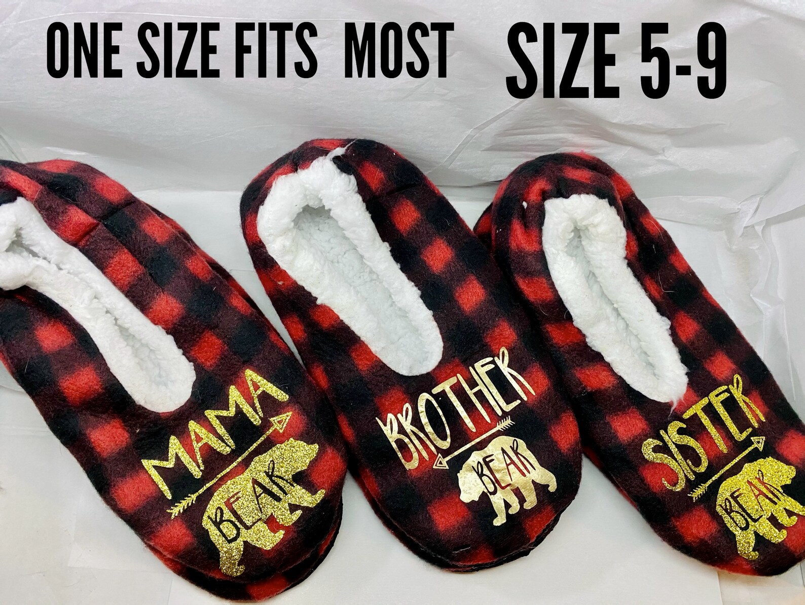 Family Slippers Matching Slippers Christmas Day Slippers Etsy