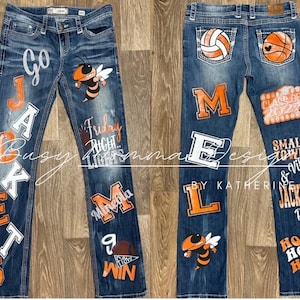 Homecoming Spirit Jeans - School Pride Jeans - Senior Jeans - Spirit Jeans - Football Jeans - HOCO Jeans