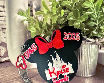 Custom SUMMIT or NATIONALS 3D Printed Cheer Keychain - Personalized Cheerleading Bag Tag