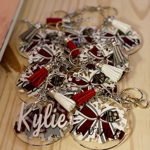 Personalized Cheer Keychain/Zipper Pull - Personalized Cheer Squad Gift - Team Gift - Custom Keychain