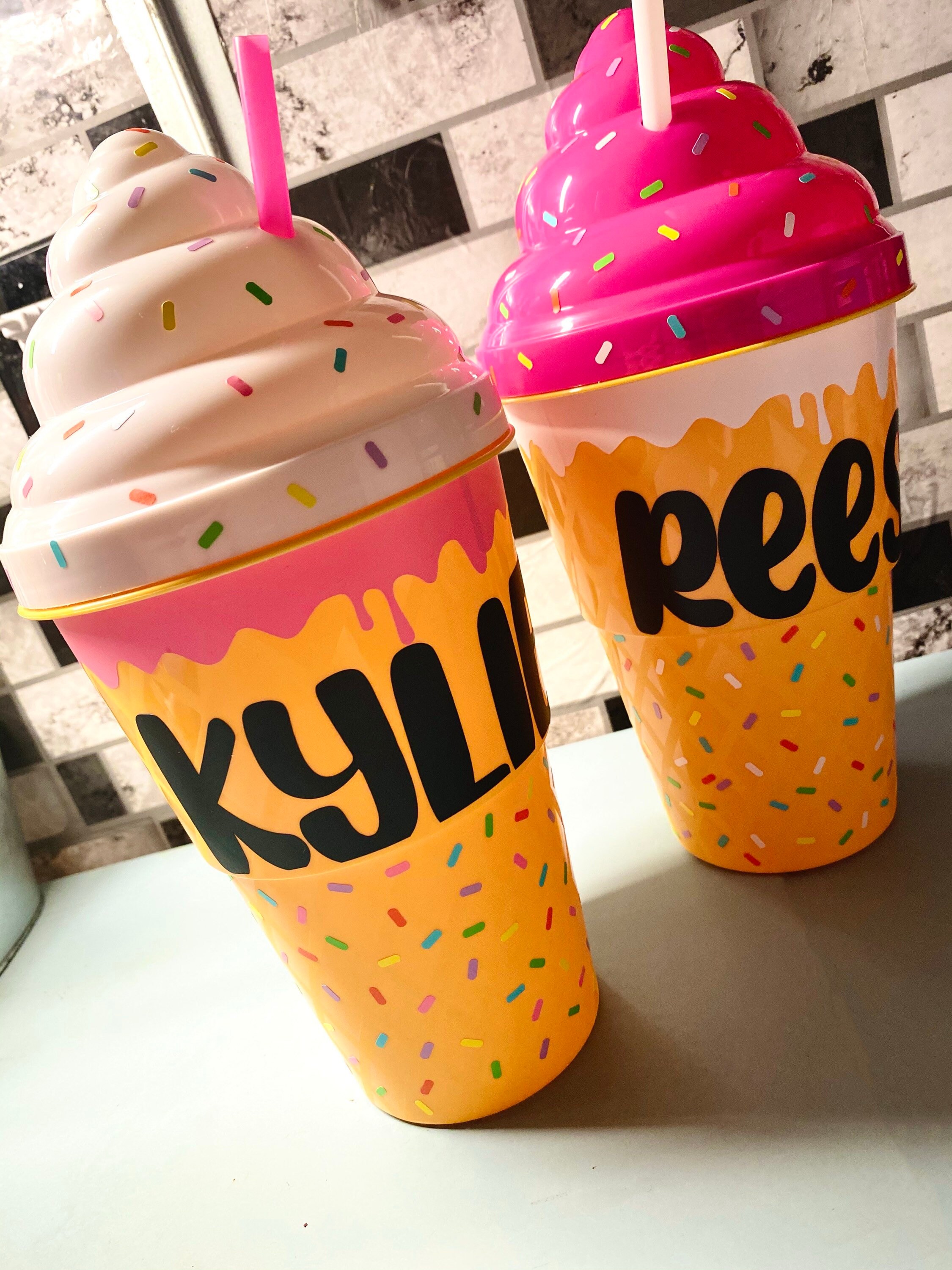 Personalized Giant Ice Cream Cup Ice Cream Tumbler Etsy