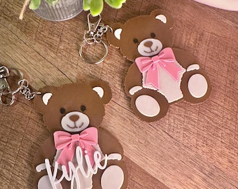 Coquette Teddy Bear Keychain
