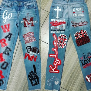 Homecoming Spirit Jeans School Pride Jeans Senior Jeans Spirit Jeans ...