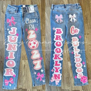Homecoming Spirit Jeans - School Pride Jeans - Senior Jeans - Spirit Jeans - Football Jeans - HOCO Jeans