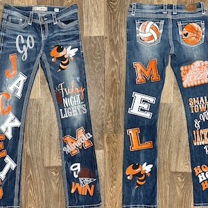 Homecoming Spirit Jeans School Pride Jeans Senior Jeans Spirit Jeans ...