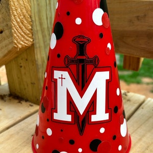 SMALL Personalized Cheer Megaphone - Customized Megaphone - Cheer Megaphone - School Spirit Megaphone