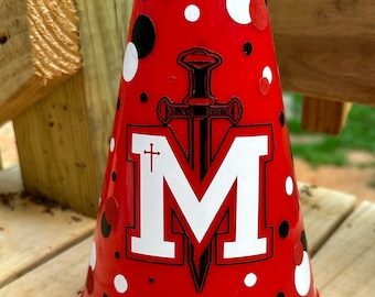 SMALL Personalized Cheer Megaphone - Customized Megaphone - Cheer Megaphone - School Spirit Megaphone