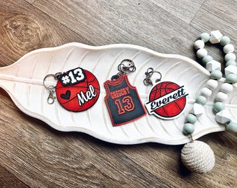 Custom 3D Printed Basketball Keychain: Personalized Team Colors