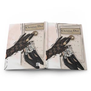 Dior Door Knob Illustration Hardcover Journal | Fashion Shoe Keys Notebook