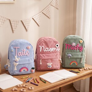 Personalized Corduroy Mini Toddler Backpack, 3D Crochet Custom Name Daycare Bag, Cute Kids Back to School Preschool Backpack