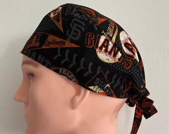Baseball Scrub Cap, Sports Surgical Cap, San Francisco Scrub Hat, Anesthesiologist Cap, Sports Fan Surgical Hat