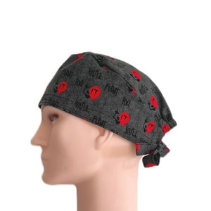 Halloween Scrub Cap, It Scrub Cap, Fall Surgical Cap, Surgical Scrub Cap, Scrub Hat, Scrub Caps for Men, Scrub Cap with Ties