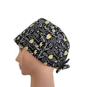 Superhero Scrub Cap, Comic Book Surgical Cap, Scrub Caps for Women, Scrub Caps for Men, Scrub Hat, Scrub Cap with Ties