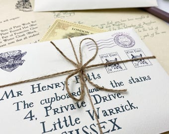 Wizard School Letter Personalised - Custom Magic Acceptance Gift With Wax Seal & Owl Post Personalized