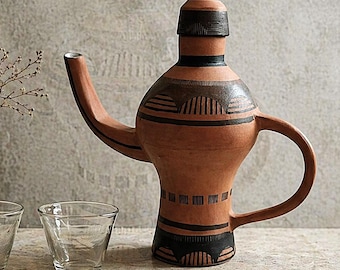 Sculptural Elephant Teapot with Integrated Strainer – Large Terracotta Tea Brewer – Unique Zoomorphic Studio Pottery