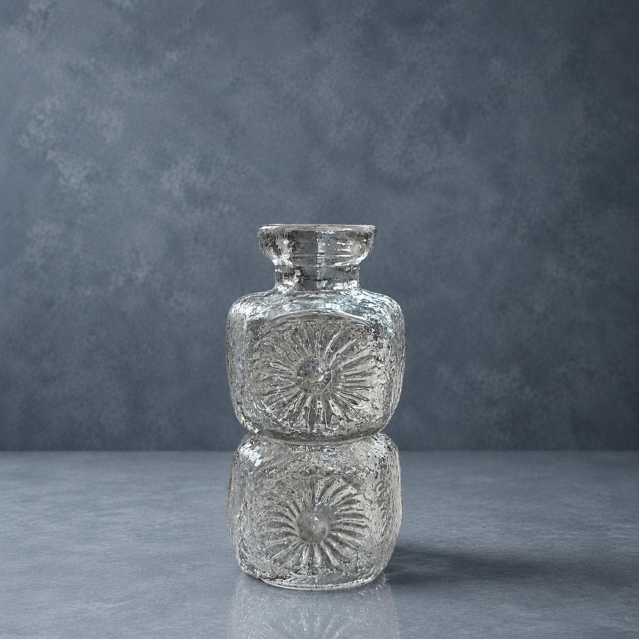 Pavel Pánek Sklo Union Glass Vase, Libochovice, Kvety Marguerite