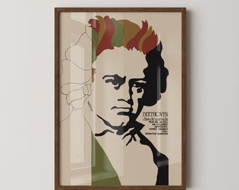„Beethoven“ Poster – Klassischer Musik-Druck