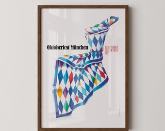 München Oktoberfest 1993 Poster Vintage Kunst