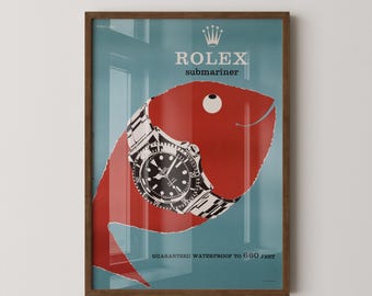 Rolex Submariner Poster | Luxury Watch Wall Art