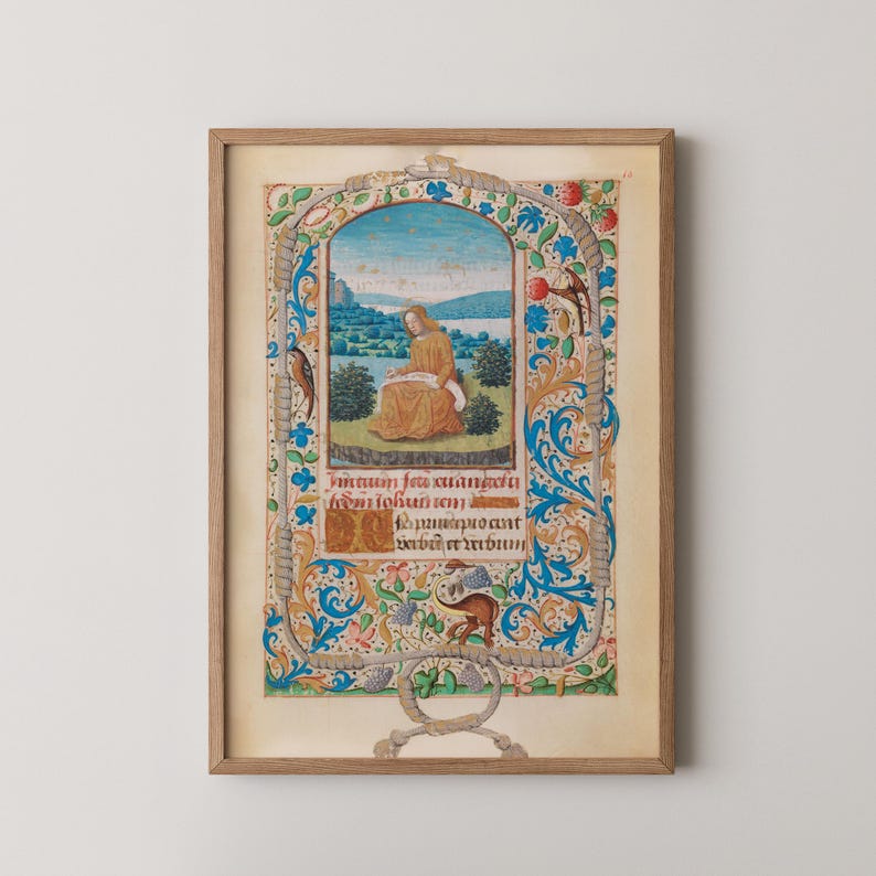 French Codex Medieval French Codex Poster | Christian Wall Art - Etsy