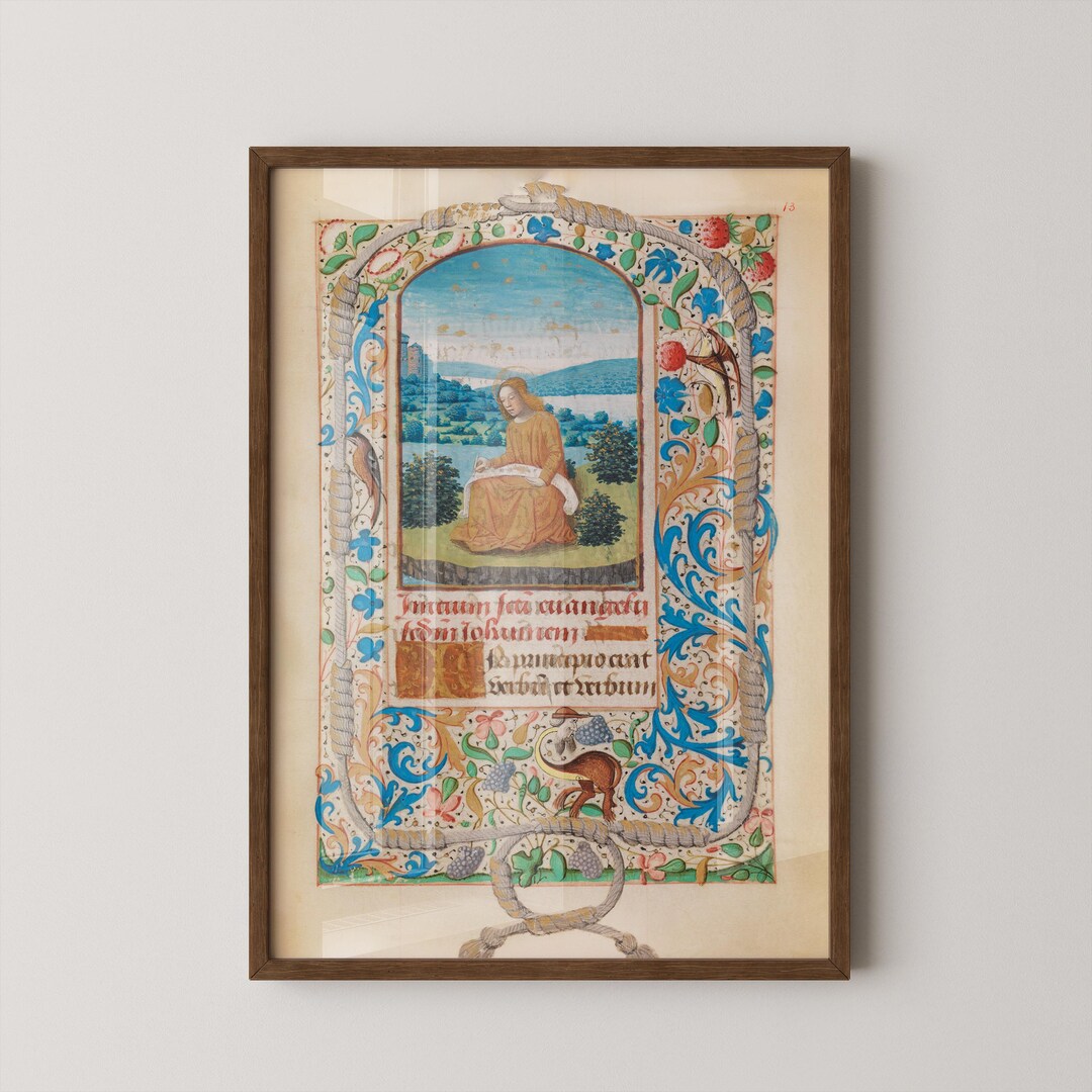 French Codex Medieval French Codex Poster | Christian Wall Art - Etsy
