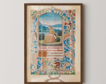 Mittelalterlicher französischer Codex Poster | Christliche Wandkunst