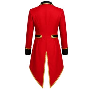 Caine Inspired Jacket Digital Circus Cosplay Coat Red Black Ringmaster Tailcoat Victorian Halloween Coat
