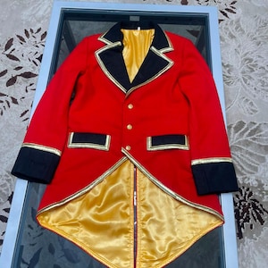 Caine Inspired Jacket Digital Circus Cosplay Coat Red Black Ringmaster Tailcoat Victorian Halloween Coat image 7