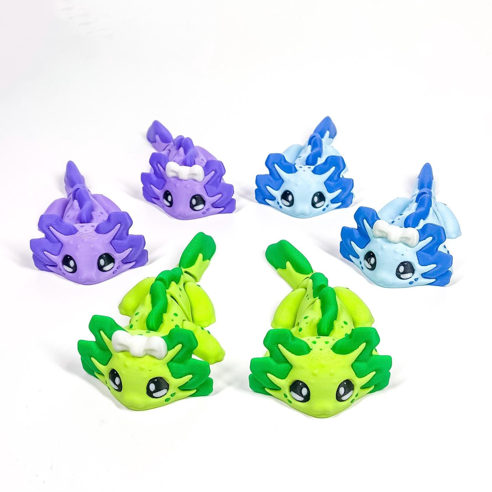 Chibi Axolotl Articulating Fidget Toy - Etsy