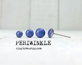 Maagdenpalmoorbellen - zachte paarse stekers - hypoallergeen - chirurgisch staal - kleine oorbellen - 4 mm 5 mm 6 mm - schattige oorbellen