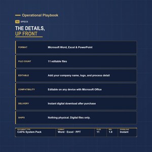 CAPA Template Excel Tracker | Corrective Action Form, Root Cause Analysis, 5 Why and Fishbone | Medical Device ISO 13485 FDA 21 cfr 820 image 13