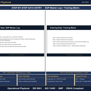 SOP Tracker Excel Template with Dashboard | Track Revisions, Training and Review Dates | SOP Register for Iso 9001 and GMP | Google Sheets image 9