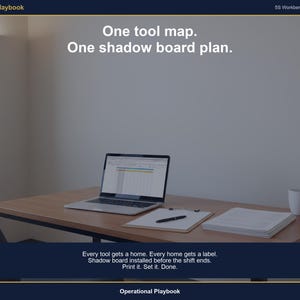 5S Shadow Board Planner and Workbench Setup Checklist | 5S Workplace Organization Excel Template | Lean Manufacturing Starter Kit image 3