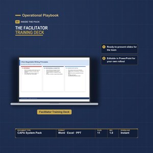 CAPA Template Excel Tracker | Corrective Action Form, Root Cause Analysis, 5 Why and Fishbone | Medical Device ISO 13485 FDA 21 cfr 820 image 7