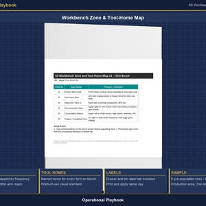 5S Shadow Board Planner and Workbench Setup Checklist | 5S Workplace Organization Excel Template | Lean Manufacturing Starter Kit image 5