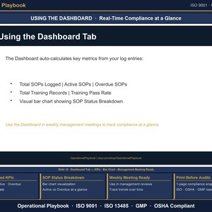 SOP Tracker Excel Template with Dashboard | Track Revisions, Training and Review Dates | SOP Register for Iso 9001 and GMP | Google Sheets image 13