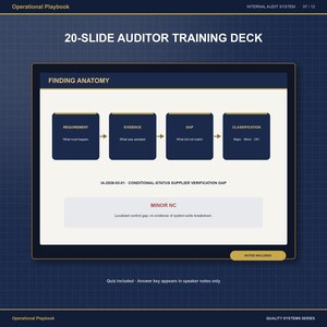 Internal Audit System Template | ISO 9001 Audit Program Tracker, Checklist Builder, Audit Plan, Report Forms & Training Deck image 7