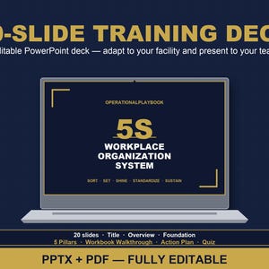 5S Workplace Organization Excel Template Bundle | 5S Audit Tracker, Training Deck, Red Tag Log | Lean Manufacturing 5S Implementation Kit image 6