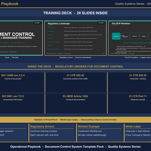 Document Control Register Excel Template | Master Register, Change Request Workflow, Training Matrix | ISO 13485 FDA 21 cfr 820 QMS image 5