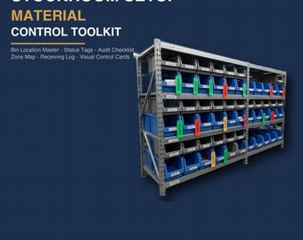 Inventory Management Excel Template | Stockroom Bin Location, FIFO Log, Cycle Count Tracker | Warehouse Material Control | Google Sheets
