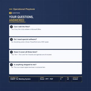 Daily Visual Management Board Excel Template | SQDIP Board, Tier Meeting Agenda, KPI Tracker | Lean Manufacturing Daily Management System image 14