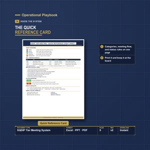 Daily Visual Management Board Excel Template | SQDIP Board, Tier Meeting Agenda, KPI Tracker | Lean Manufacturing Daily Management System image 10