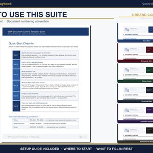 GMP Document Templates Word | Policy, Work Instruction and SOP Writing Templates | Training Roster | Fda 21 cfr 820 Iso 13485 | 6 Colors image 9