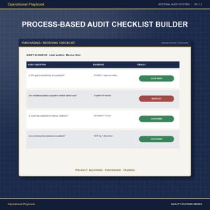 Internal Audit System Template | ISO 9001 Audit Program Tracker, Checklist Builder, Audit Plan, Report Forms & Training Deck image 5