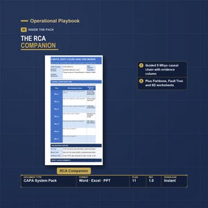 CAPA Template Excel Tracker | Corrective Action Form, Root Cause Analysis, 5 Why and Fishbone | Medical Device ISO 13485 FDA 21 cfr 820 image 6