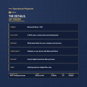 SOP-sjabloonbundel | 5 standaardwerkproceduresjablonen voor de productie | Bewerkbaar Word, wit label | ISO 13485-werkinstructies afbeelding 12